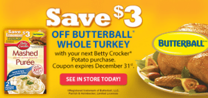 Butterball Coupon Save $3.00 Off Turkey Purchase