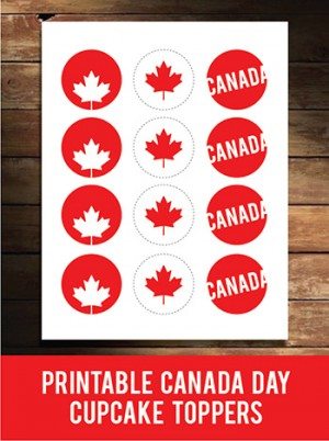 Canada Day Cupcake Topper & Canada Day Recipes 2021