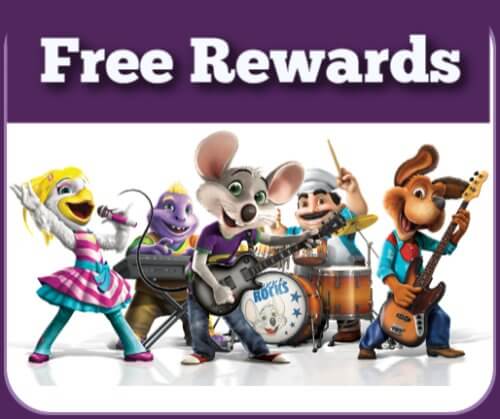 Chuck E Cheese Rewards:  Free Tickets for Games