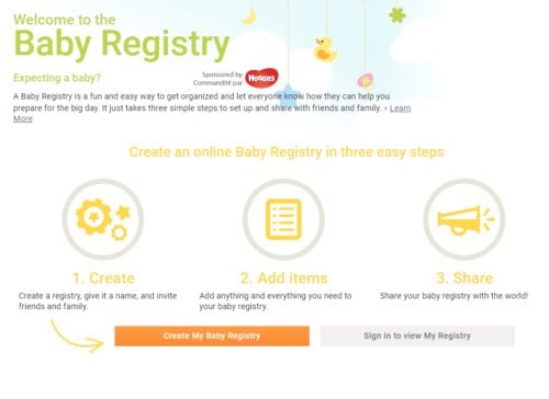 find baby registry walmart canada