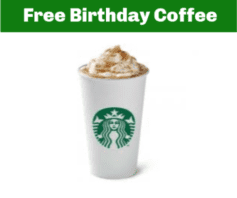 Starbucks Canada Free Birthday Drink!