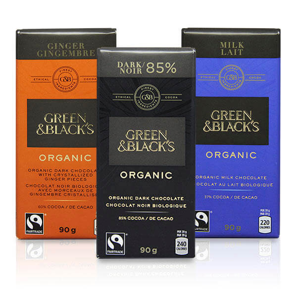 Green Black Organic Chocolate Bars