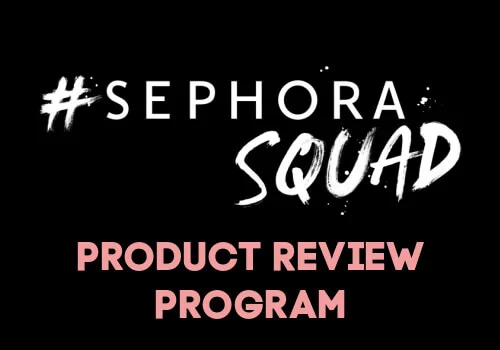 Sephora Squad logo and words product review program