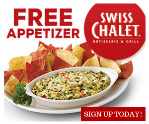 Free Appetizer with Swiss Chalet Coupons