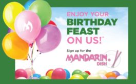 Mandarin Restaurant: Eat FREE on your Birthday!