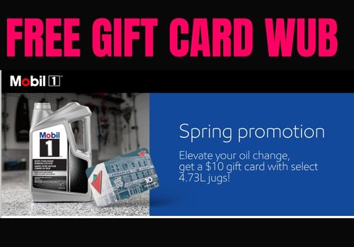 Mobil 1 Oil Rebate Free Canadian Tire Gift Card 10