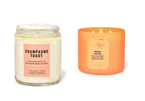 2 Candles - 1 Single Wck and one 3 wick