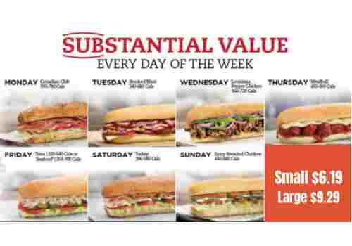 Subs of the Day at Mr.Sub