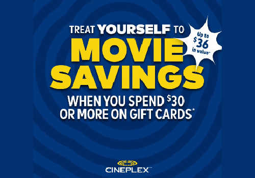 Check Out Some of the Best Deals and Free Samples in Canada | Canadian Free Stuff Save with Cineplex Coupons Canada -Get a free Cineplex coupons book when you buy $30 in gift cards