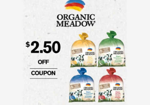 New Organic Meadow Milk Coupon Canada 2026- Save on your favourite Organic Meadow products with the latest Organic Meadow Coupons Canada