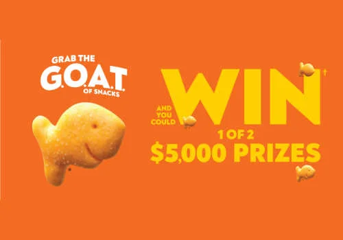 Check Out Some of the Best Deals and Free Samples in Canada | Canadian Free Stuff New Goldfish Crackers contest-win 1 of 2 $5000 cash prizes in this Goldfish contest