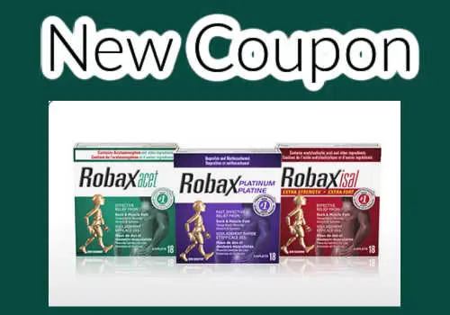 Check Out Some of the Best Deals and Free Samples in Canada | Canadian Free Stuff New Robax Canada Coupon -Save $4.00 off Robax Products with this printable Robax Coupon Canada