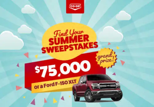 Check Out Some of the Best Deals and Free Samples in Canada | Canadian Free Stuff Win a Ford F-150 truck, Pit Boss Grill, FREE Groceries and gas for a year and more in the Co-op Find your Summer Sweepstakes - New Co-op Contest