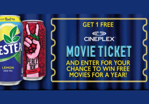 Nestea Contest: Win 1 of 300 Free Movies for a Year Prizes with Cineplex