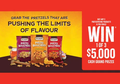 Check Out Some of the Best Deals and Free Samples in Canada | Canadian Free Stuff Win 1 of 3 $5000 Prizes in this new contest from Snyders Pretzels and Campbells Soup