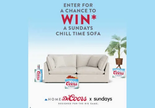 Coors Light Contest: Win a Sundays Chill Time Sofa