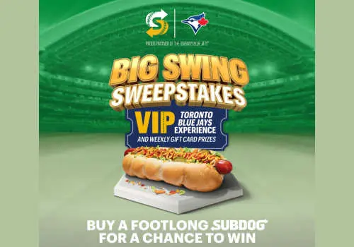 New Subway Contest - Enter to win a Toronto Blue Jays experience + weekly gift cards!