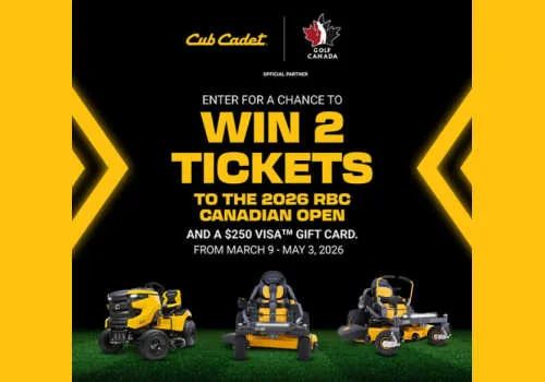 Win a VIP experience to the 2026 Canadian Open in this new Cub Cadet Contest Canada
