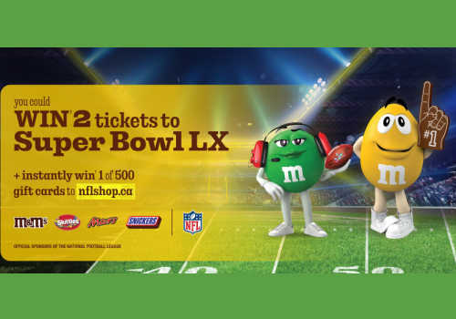 M&M Contest: Win NFL Shop Gift Cards -Instant Win!