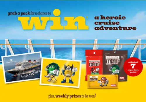 Win a Cruise plus weekly prizes in this new M&M Contest