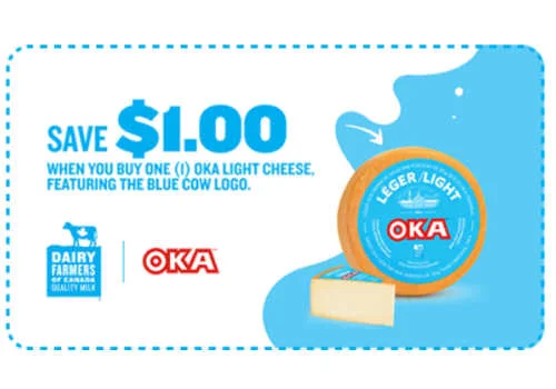 Check Out Some of the Best Deals and Free Samples in Canada | Canadian Free Stuff Save $1.00 off OKA cheese with this new Oka coupon for Canada- Agropur Canada Coupon