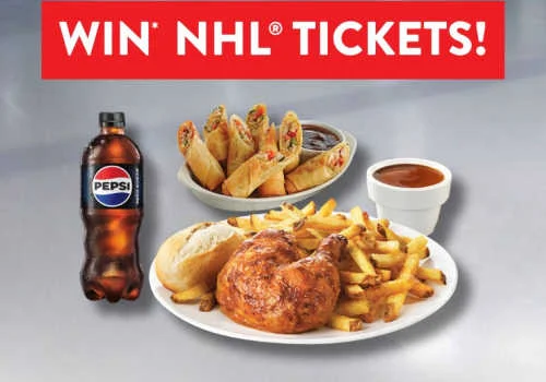 Win NHL tickets in this new Swiss Chalet Canada Contest. Enter the latest Swiss Chalet Contest today!