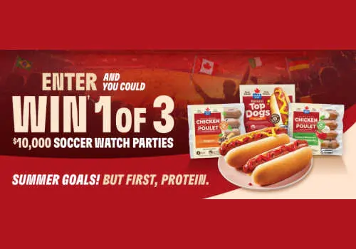 Win 1 of 3 $10,000 Soccer Match Parties in this new Maple Leaf Contest
