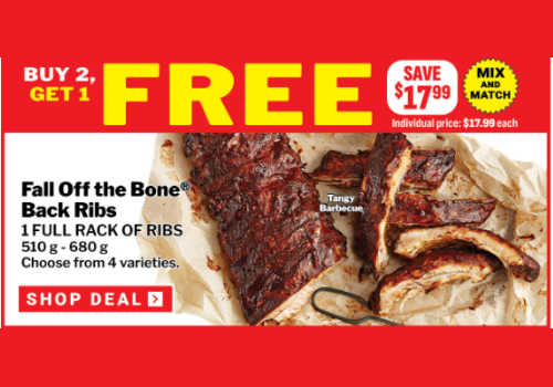 Check Out Some of the Best Deals and Free Samples in Canada | Canadian Free Stuff Buy 2, get 1 free ribs at M&M Food Market