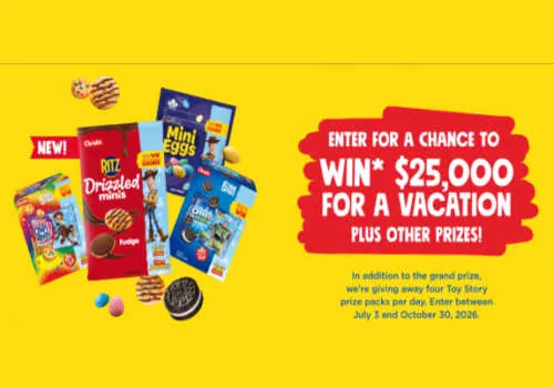 The snacktime Friends Contest -Win $25000 plus daily prizes in this new Mondelez Contest