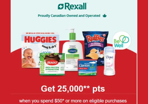 Check Out Some of the Best Deals and Free Samples in Canada | Canadian Free Stuff Rexall Canada Offers , Get 25,000 pts when you spend $50