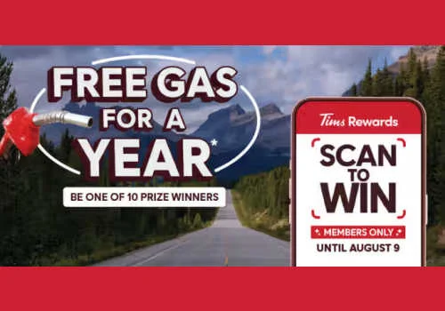 Check Out Some of the Best Deals and Free Samples in Canada | Canadian Free Stuff Tim Hortons Scan to win free gas for a year in this new Tim Hortons Contest Canada!