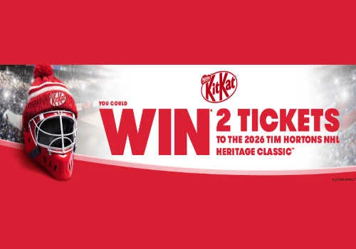 Check Out Some of the Best Deals and Free Samples in Canada | Canadian Free Stuff WIn tickets to the 2026 Tim Hortons NHL Heritage Classic ion this new Kit Kat Contest