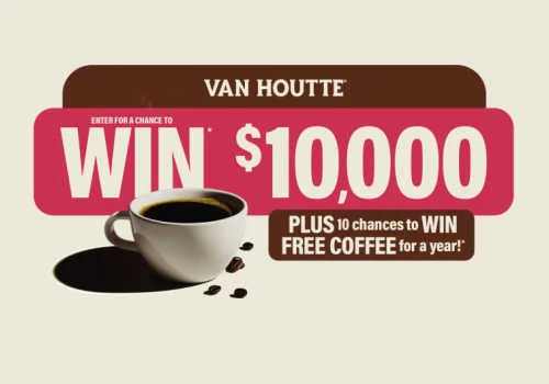 Check Out Some of the Best Deals and Free Samples in Canada | Canadian Free Stuff Win $10,000 + FREE Coffee for a year in this new Van Houtte Contest. Van Houtte Canada Contest. Van Houtte Coffee is the best!