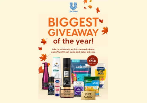 Check Out Some of the Best Deals and Free Samples in Canada | Canadian Free Stuff The Biggest Giveaway of the year! new Unilever contest