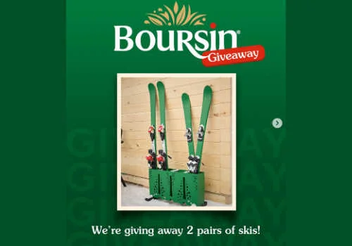 Check Out Some of the Best Deals and Free Samples in Canada | Canadian Free Stuff Boursin cheese contest for Canada- Win a new set of skis!
