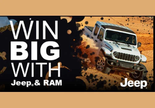 Win big with Jeep and Ram -Win a $1500 Milwaukee prize pack. New Chrysler Contest