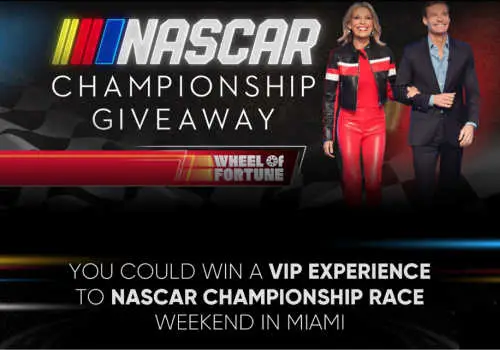 Check Out Some of the Best Deals and Free Samples in Canada | Canadian Free Stuff Wheel of Fortune Canada Sweepstakes -Win a Trip to the Nascar Championship Race with Wheel of Fortune Sweepstakes