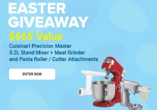 Check Out Some of the Best Deals and Free Samples in Canada | Canadian Free Stuff Cuisinart Canada Contest -win a Cuisinart Precision Master 5.2L Stand Mixer + Meat Grinder and pasta attachment