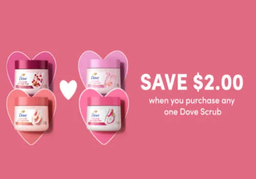 NEW Dove Coupon Canada-Save $2.00 on any Dove Scrub with this printable Dove Coupon