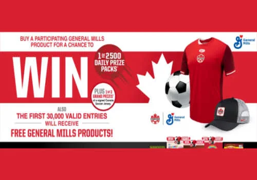 Check Out Some of the Best Deals and Free Samples in Canada | Canadian Free Stuff General Mills Contest for Canada -instant win! Win Canada Soccer Merch