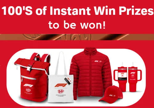 100'S of Instant Win Prizes to be won in this new Kit Kat Contest Canada -Win a grand prize of a VIP trip for 2 to Montreal or Monza