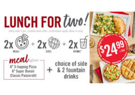 Pizza Delight Specials - Lunch for Two for $24.99 + Kids Eat Free on Tuesdays! | Canadian Free Stuff pizza delight offer