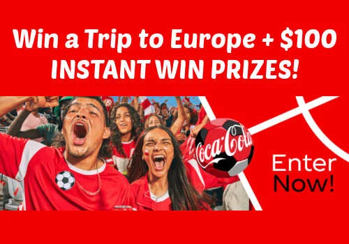 Check Out Some of the Best Deals and Free Samples in Canada | Canadian Free Stuff Win a Trip ro Europe + $100 INSTANT WIN PRIZES! New Coca-Cola Contest