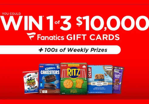 Win 1 of 3 $10,000 Fanatics gift cards in this new Mondelez Contest