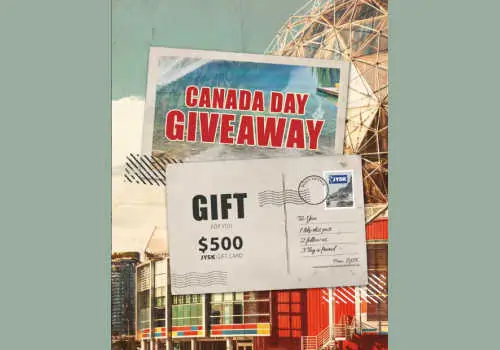 JYSK CANADA DAY Contest - Win a $500 JYSK Gift Card! | Canadian Free Stuff Win a $500 JYSK Gift Card! New JYSK Contest
