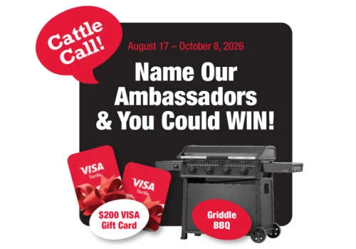 Win one of 10 x $200 Visa gift cards or the grand prize of a BBQ with a black top grill in this new Canada Beef Contest