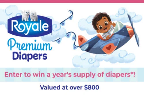 Check Out Some of the Best Deals and Free Samples in Canada | Canadian Free Stuff Win a years supply of Royale diapers in this new Royale contest