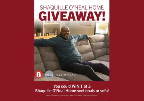 Check Out Some of the Best Deals and Free Samples in Canada | Canadian Free Stuff Win one of three Shaquille O' Neal Home sectionals -New The Brick Warehouse Contest