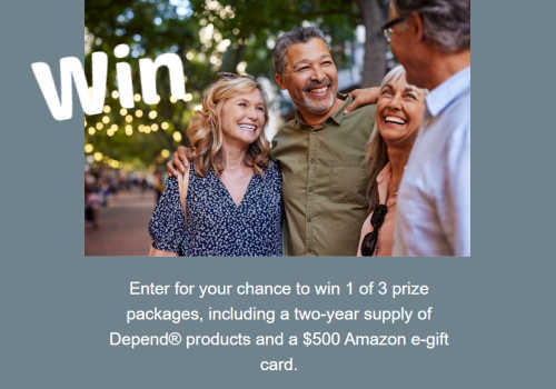 Check Out Some of the Best Deals and Free Samples in Canada | Canadian Free Stuff Everything Zoomer Contest- Win 1 of 3 prize packages worth $1500 - a two-year supply of Depend® products and a $500 Amazon e-gift card.