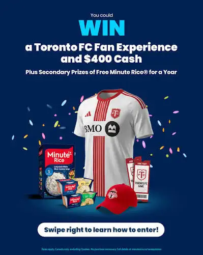 Minute Rice Cup Ready Contest - Win Minute Rice for a year + a Toronto FC Experience! | Canadian Free Stuff New Minute Rice Canada Contest: The Minute Rice® Cup Ready Sweepstakes